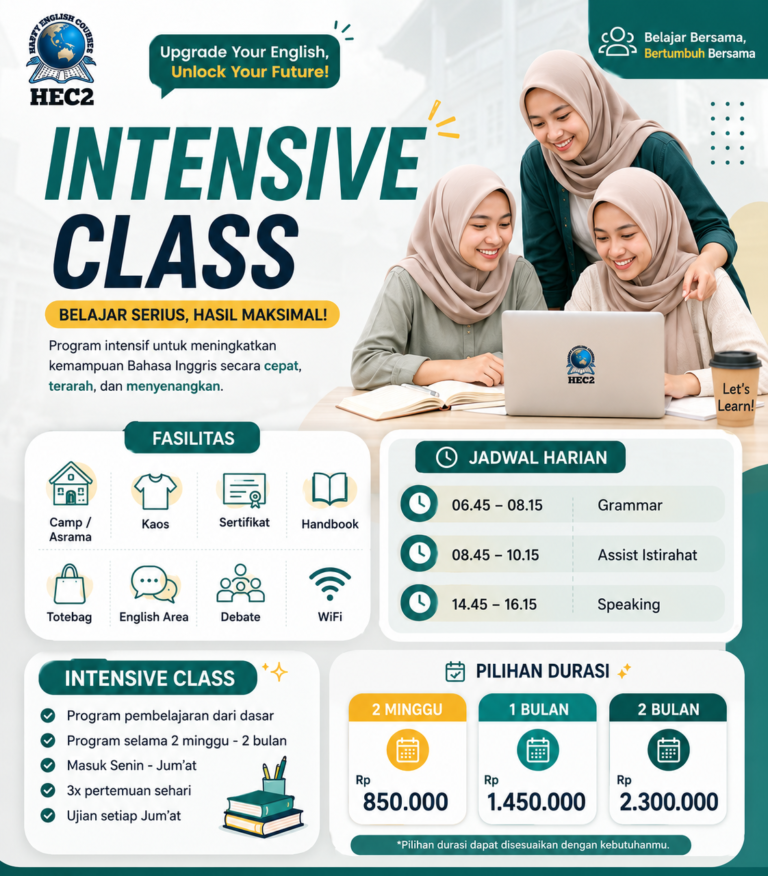SALES 1 paket intensive kampung inggris